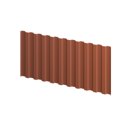 Профнастил С 21 1051/1000x0,5 мм, 8004 медно-коричневый матовый