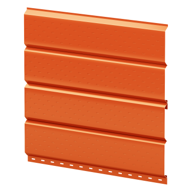Софит Л-брус перфорированный 264/241x0,45 мм, 2004 оранжевый глянцевый
