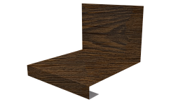 Планка примыкания нижняя к трубе фальц 140x200 мм, Дуб Локарно 3D