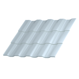 Металлочерепица Геркулес 25 1200/1150x0,4 мм, 9002 светло-серый глянцевый