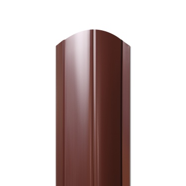 Штакетник Европланка 126x0,45 мм, 8017 шоколадно-коричневый глянцевый
