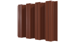 Профнастил Н75 800/750x0,7 мм, 8004 медно-коричневый глянцевый