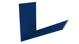 Планка примыкания верхняя к трубе фальц 250x210 мм, 5005 сигнальный синий глянцевый