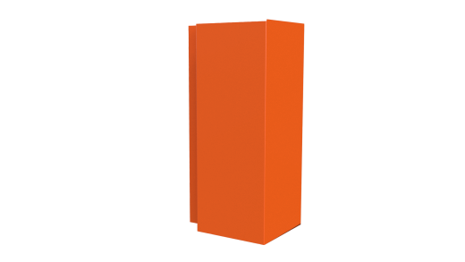 Планка угла наружного сложная Блок-хаус 110x110x2000 мм, 2004 оранжевый глянцевый