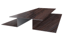 Планка стыковочная сложная Блок-хаус 110x2000 мм, Морёный дуб 3D