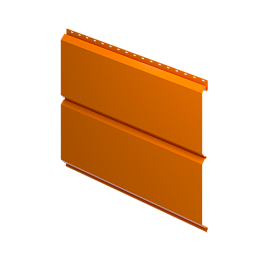 Металлосайдинг Евробрус 359/340x0,4 мм, 2011 насыщенный оранжевый