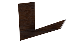 Планка примыкания верхняя к трубе фальц 250x210 мм, Античный дуб 3D