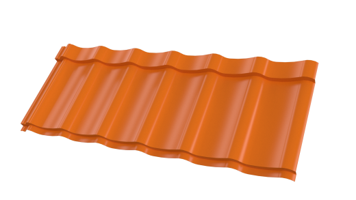 Профиль Феникс 1180/1100x0,45 мм, 2011 насыщенный оранжевый глянцевый