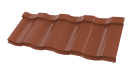 Металлочерепица Геркулес 25 1200/1150x0,5 мм, 8004 медно-коричневый глянцевый