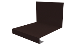 Планка примыкания нижняя к трубе фальц 140x200 мм, 8017 шоколадно-коричневый глянцевый