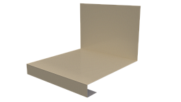 Планка примыкания нижняя к трубе фальц 140x200 мм, 1015 св. слоновая кость глянцевый