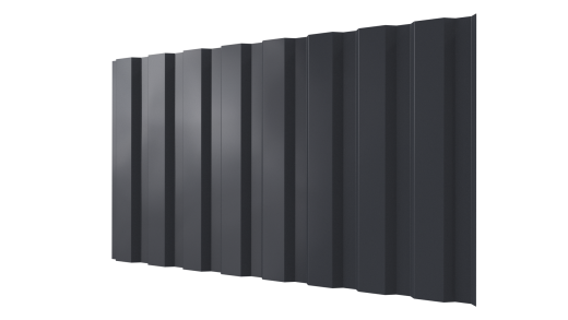 Профнастил С20A 1150/1100x0,3 мм, 7024 графитовый серый глянцевый