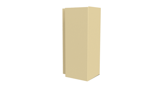Планка угла наружного сложная Блок-хаус 110x110x2000 мм, 1014 слоновая кость глянцевый