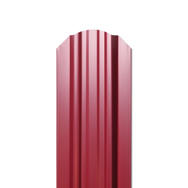 Штакетник Евротрапеция 117x0,45 мм, 3005 винно-красный глянцевый