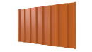 Профнастил С20B 1150/1100x0,4 мм эконом, 2011 насыщенный оранжевый глянцевый