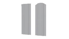 Штакетник Евротрапеция 110x0,45 мм, 7035 светло-серый глянцевый