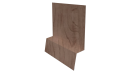 Планка стартовая фальц 135x30x55 мм, Орех 3D