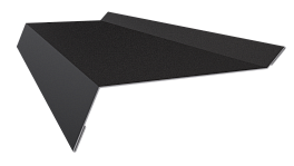Планка примыкания в штробу 20x60x10 мм, 9005 черный янтарь матовый