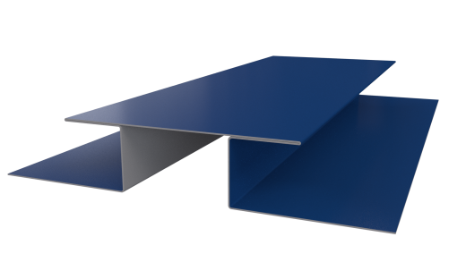 Планка стыковочная сложная Блок-хаус 110x2000 мм, 5005 сигнальный синий глянцевый