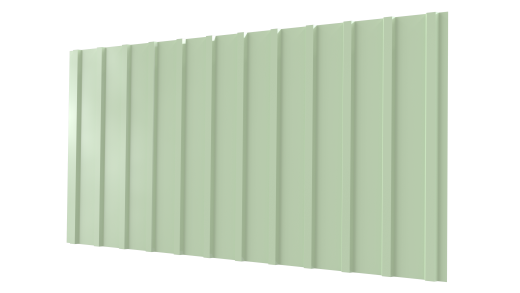 Профнастил С10 1170/1100x0,5 мм, 6019 бело-зеленый глянцевый