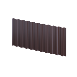 Профнастил С21 1051/1000x0,4 мм эконом, 8017 шоколадно-коричневый глянцевый