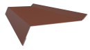 Планка примыкания в штробу 20x60x10 мм, 8004 медно-коричневый матовый