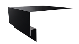 Планка околооконная 200х75х20 мм, 9005 черный янтарь глянцевый