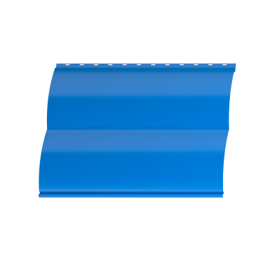 Металлосайдинг Блок хаус 383/355x0,45 мм, 5015 небесно-синий глянцевый
