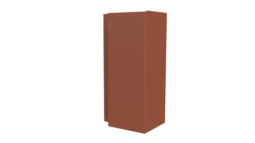 Планка угла наружного сложная Блок-хаус 110x110x2000 мм, 8004 медно-коричневый матовый
