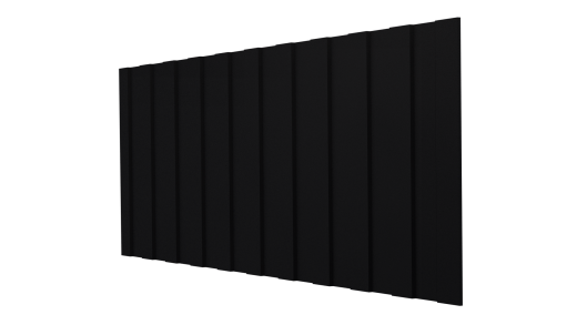 Профнастил С8 1200/1150x0,5 мм, 9005 черный янтарь стальной бархат