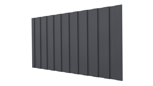 Профнастил С8 1200/1150x0,45 мм, 7024 графитовый серый матовый