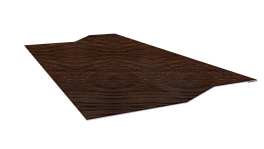 Планка крепёжная фальц 50x17x29 мм, Античный дуб 3D