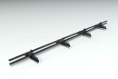Снегозадержатель PROMO ZN 40x20 (овал) 3,0м Ral 9005 черный янтарь