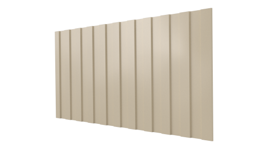 Профнастил С8 1200/1150x0,4 мм, 1015 св. слоновая кость глянцевый