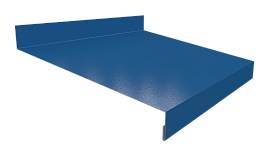 Отлив простой 20х150х20 мм, 5021 водная синь глянцевый