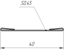 Крепежная планка 10x40x10 мм, Дикий камень