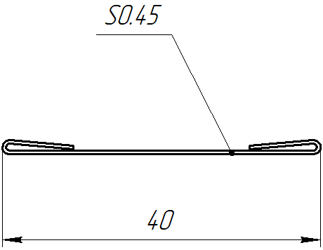 Крепежная планка 10x40x10 мм, Дикий камень