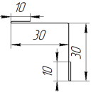 Планка угла внутреннего 30x30x2000 мм, Antique wood
