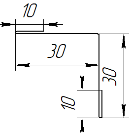 Планка угла внутреннего 30x30x2000 мм, Antique wood