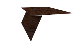 Планка карнизная фальц 130x80 мм, Античный дуб 3D