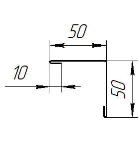 Угол наружный 50x50x2000 мм, 7024 графитовый серый матовый