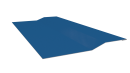 Планка крепёжная фальц 50x17x29 мм, 5015 небесно-синий глянцевый