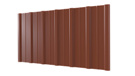 Профнастил НС16 1150/1100x0,4 мм эконом, 8004 медно-коричневый глянцевый