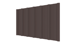 Профнастил НС16 1150/1100x0,45 мм, 8017 шоколадно-коричневый матовый