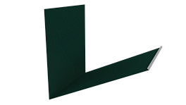 Планка примыкания верхняя к трубе фальц 250x210 мм, 6005 зеленый мох глянцевый