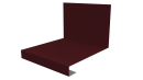Планка примыкания нижняя к трубе фальц 140x200 мм, 3005 винно-красный глянцевый