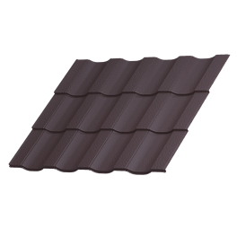 Металлочерепица Геркулес 25 1200/1150x0,5 мм, 8017 шоколадно-коричневый стальной бархат