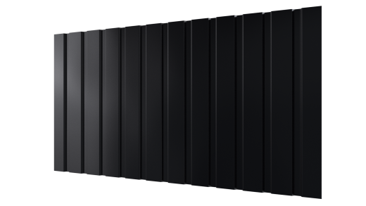 Профнастил С10 1155/1100x0,4 мм эконом, 9005 черный янтарь глянцевый