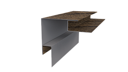 Планка угла наружного сложная Блок-хаус 110x110x2000 мм, Дуб Сантана 3D