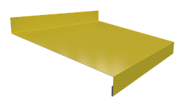 Отлив простой 20х150х20 мм, 2004 оранжевый глянцевый